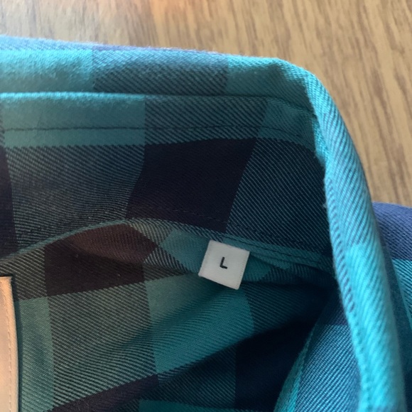 Jack and Jones Turquoise Plaid Button Down - Picture 5 of 11